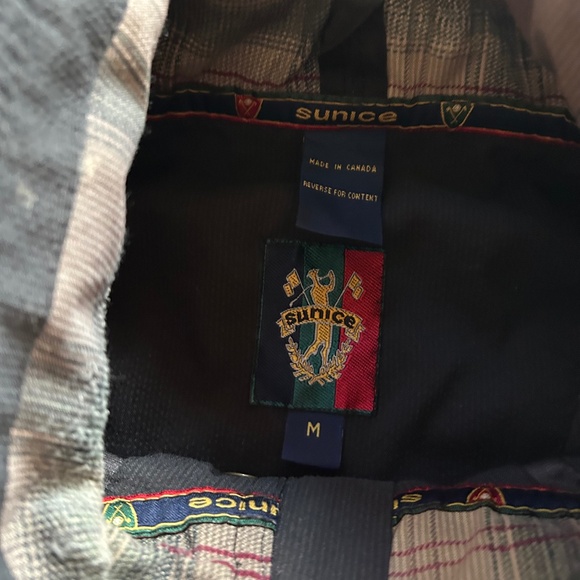 Men's Vintage Sunice Gore-Tex Full Zipper Light Weight Jacket - Black & Plaid - Picture 3 of 4